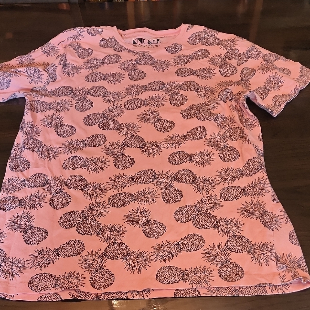 Pink Pineapple Pattern  Tee Xl